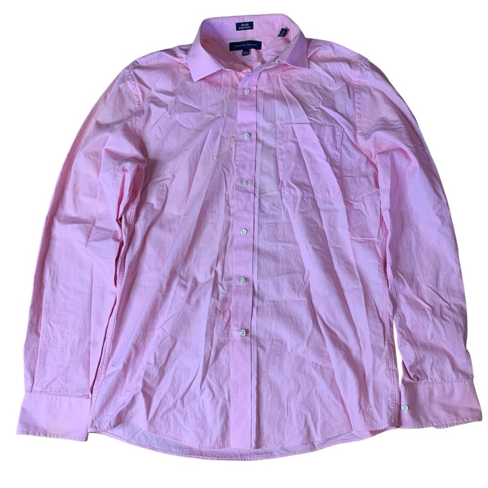 ⚡️Tommy Hilfiger Pink Slim Fit Dress Shirt | 15.5 34-35
